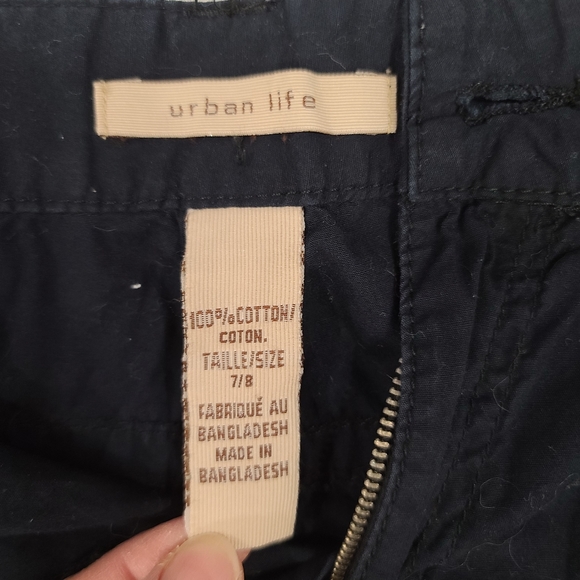 Urban Life Black Shorts size 7/8 - Picture 4 of 7